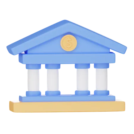 Bâtiment de la banque  3D Icon