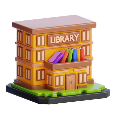 Bâtiment de la bibliothèque  3D Icon