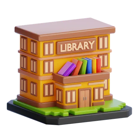 Bâtiment de la bibliothèque  3D Icon