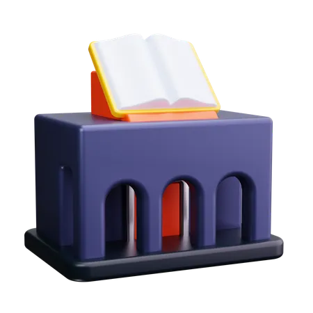 Bâtiment de la bibliothèque  3D Icon