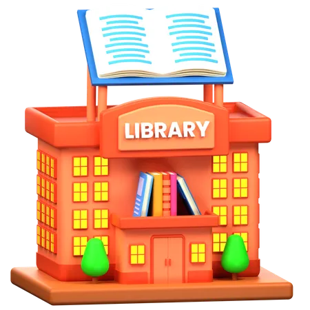 Bâtiment de la bibliothèque  3D Icon