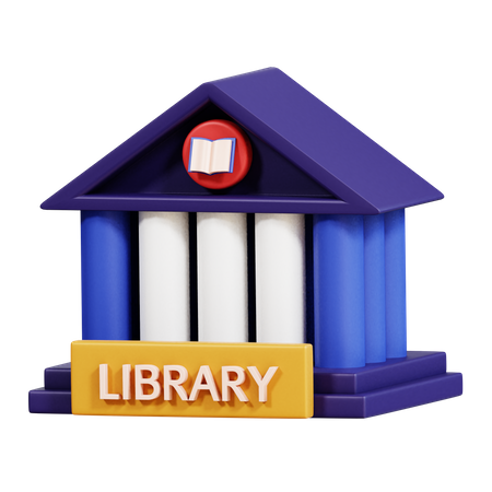 Bâtiment de la bibliothèque  3D Icon