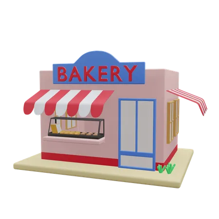 Bâtiment de boulangerie  3D Icon