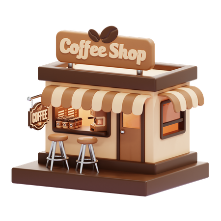 Bâtiment de café  3D Icon