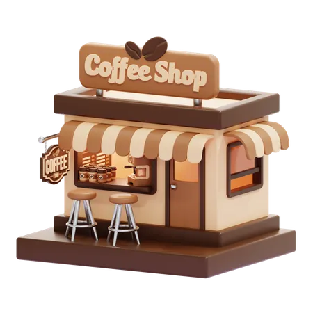 Bâtiment de café  3D Icon