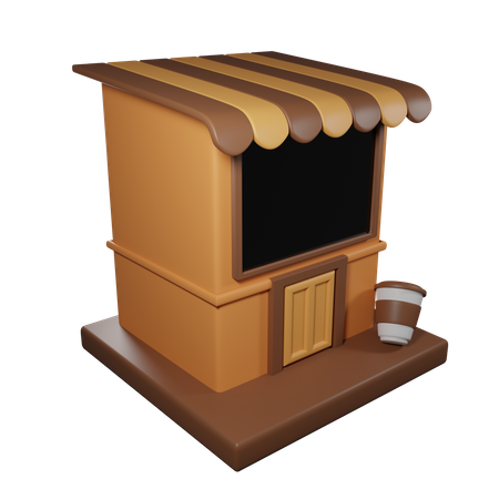 Bâtiment de café  3D Icon