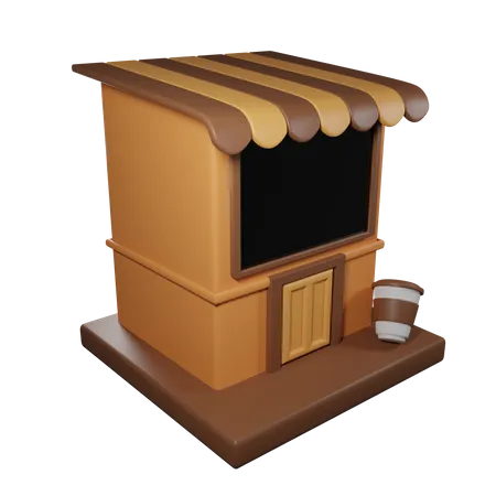 Bâtiment de café  3D Icon
