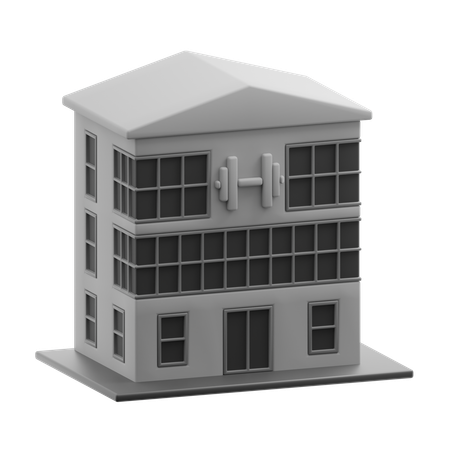 Bâtiment du centre de remise en forme  3D Icon
