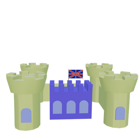 Construire un château  3D Icon