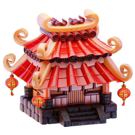 Bâtiment chinois  3D Icon