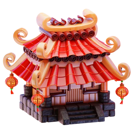 Bâtiment chinois  3D Icon