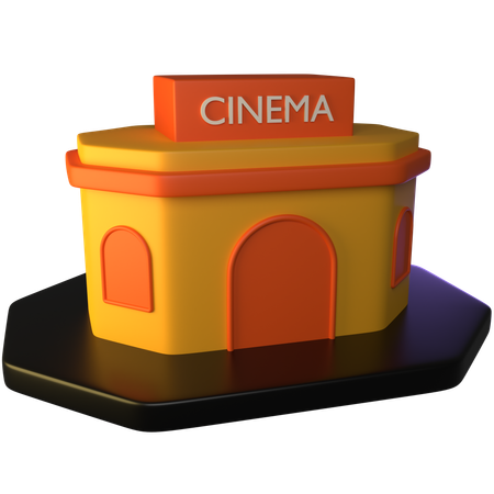 Bâtiment de cinéma  3D Icon