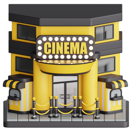 Bâtiment de cinéma  3D Icon