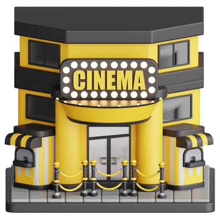 Bâtiment de cinéma  3D Icon