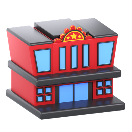 Bâtiment de cinéma  3D Icon