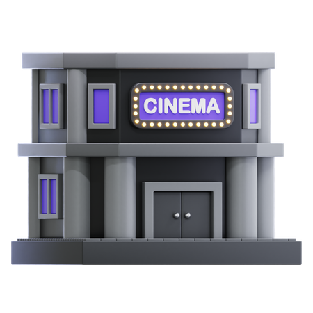 Bâtiment de cinéma  3D Icon