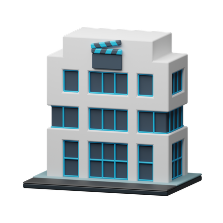 Bâtiment de cinéma  3D Icon