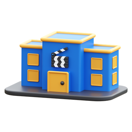 Bâtiment de cinéma  3D Icon