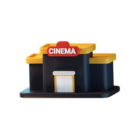 Bâtiment de cinéma  3D Icon