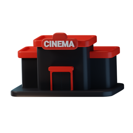 Bâtiment de cinéma  3D Icon