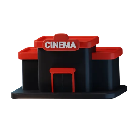 Bâtiment de cinéma  3D Icon