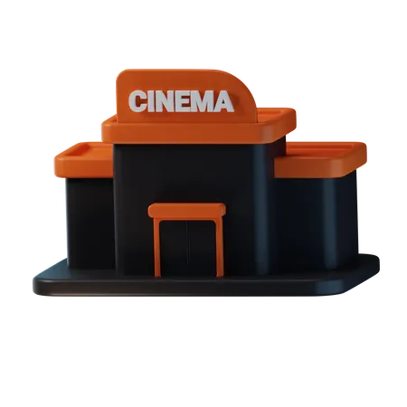 Bâtiment de cinéma  3D Icon