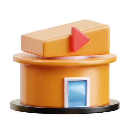 Bâtiment de cinéma  3D Icon