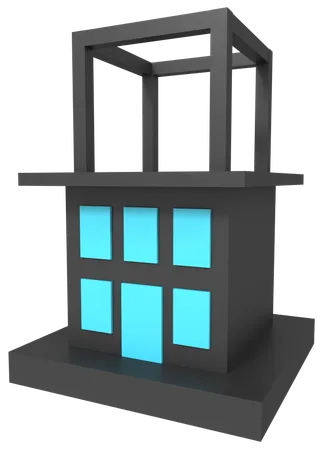 Construction de bâtiments  3D Icon