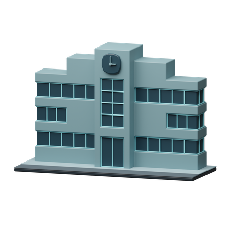 Bâtiment scolaire moderne  3D Icon