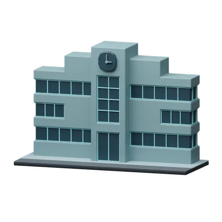 Bâtiment scolaire moderne  3D Icon