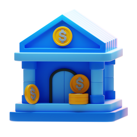 Bâtiment de la banque  3D Icon