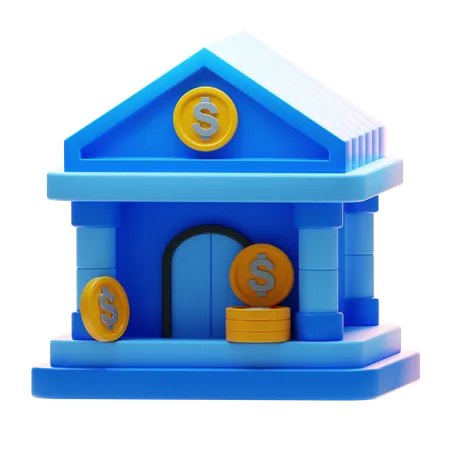 Bâtiment de la banque  3D Icon