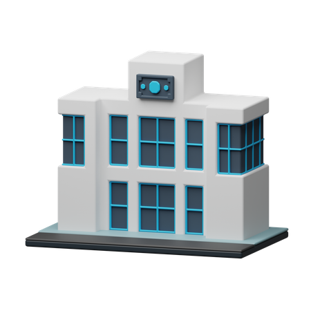 Bâtiment de la banque  3D Icon