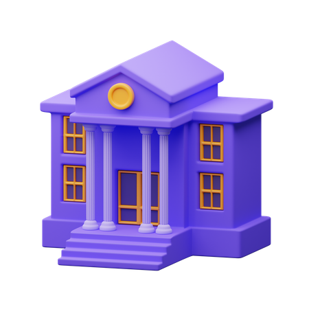 Bâtiment de la banque  3D Icon