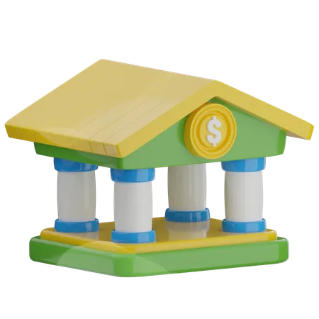 Bâtiment de la banque  3D Icon