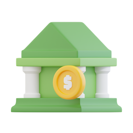 Bâtiment de la banque  3D Icon