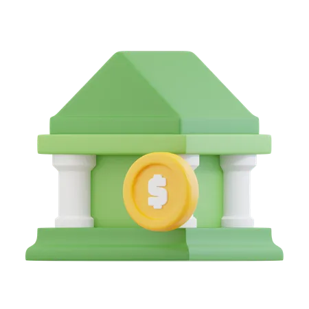 Bâtiment de la banque  3D Icon