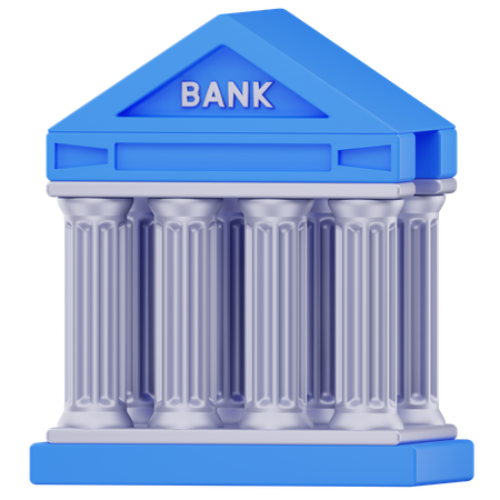 Bâtiment de la banque  3D Icon