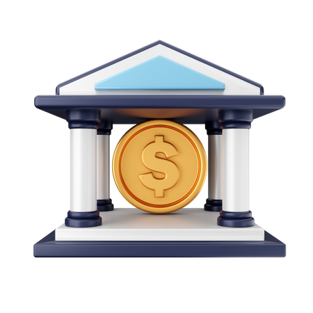 Bâtiment de la banque  3D Icon
