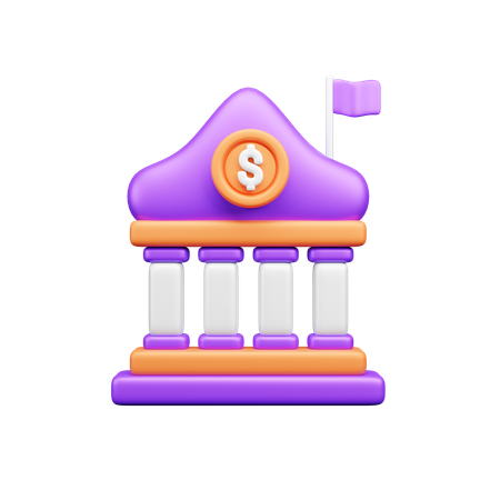 Bâtiment de la banque  3D Icon