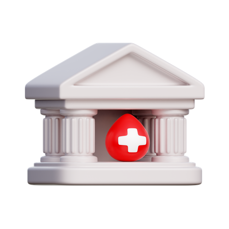 Bâtiment de la banque du sang  3D Icon