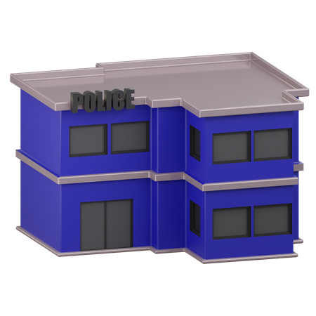 Bâtiment de police  3D Icon