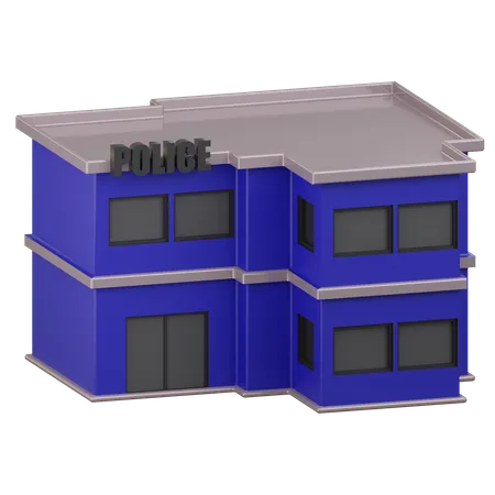 Bâtiment de police  3D Icon