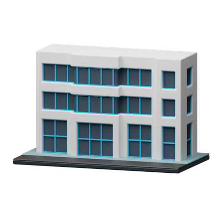 Bâtiment d'entreprise moderne  3D Icon