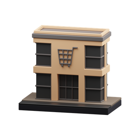 Bâtiment du centre commercial  3D Icon