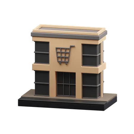 Bâtiment du centre commercial  3D Icon