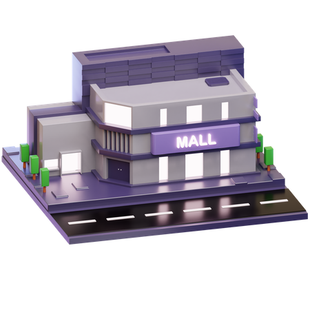 Bâtiment du centre commercial  3D Illustration
