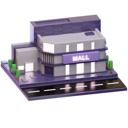 Bâtiment du centre commercial  3D Illustration