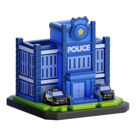 Bâtiment du poste de police  3D Icon