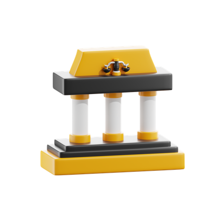 Bâtiment du tribunal  3D Icon